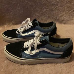 Blue and black vans